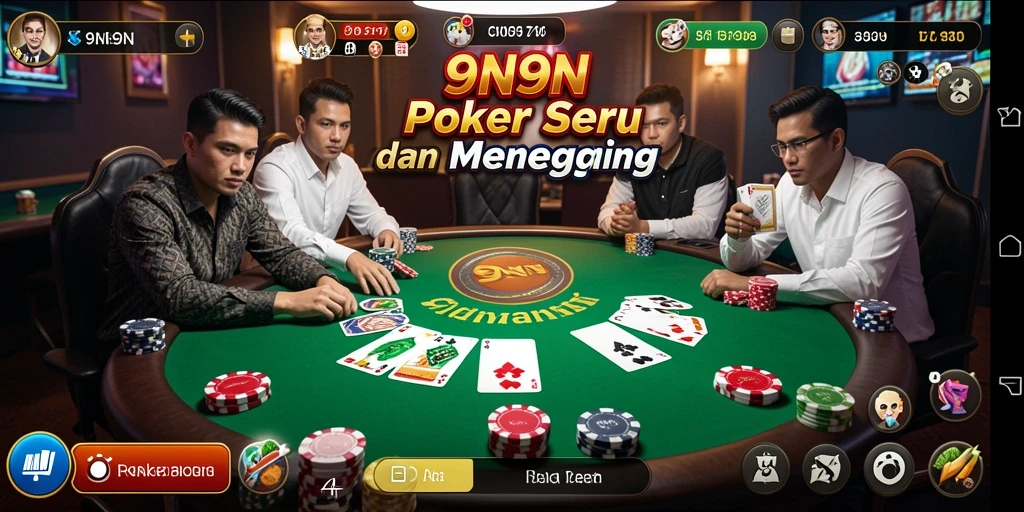 Tampilan gameplay Poker yang seru dan menantang.