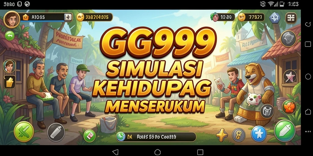 Tampilan gameplay GG999 yang menampilkan interaksi sosial dan simulasi mendetail.