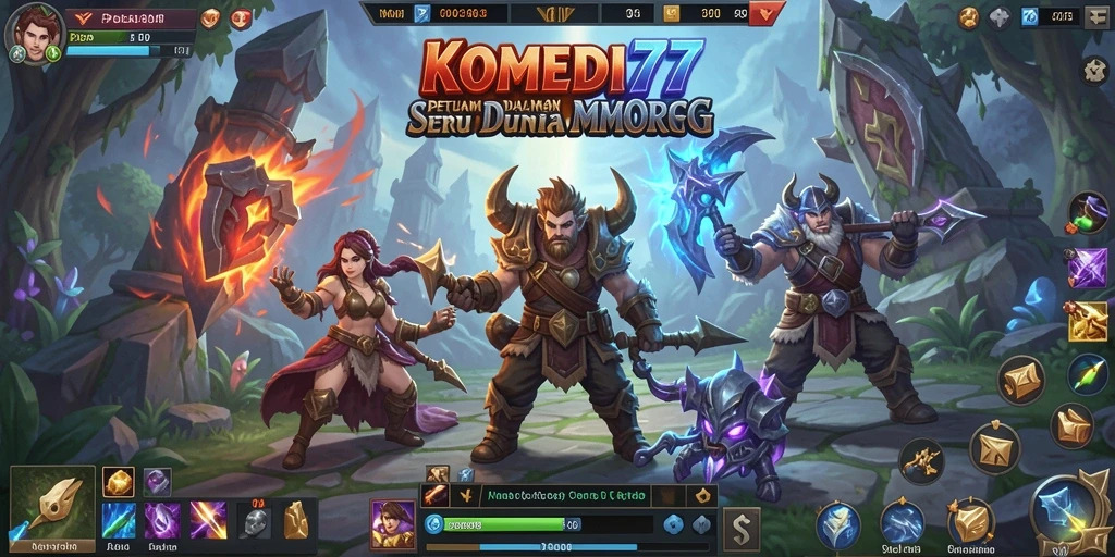 Tampilan gameplay seru dari KOMEDI77 dalam dunia MMORPG.
