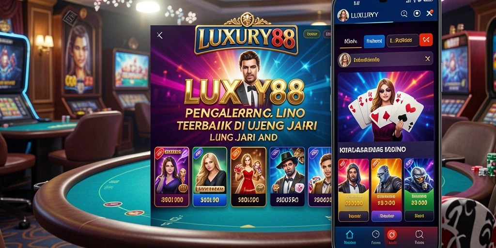 Screenshot gameplay LUXURY88 yang menampilkan dealer langsung dan permainan kasino.