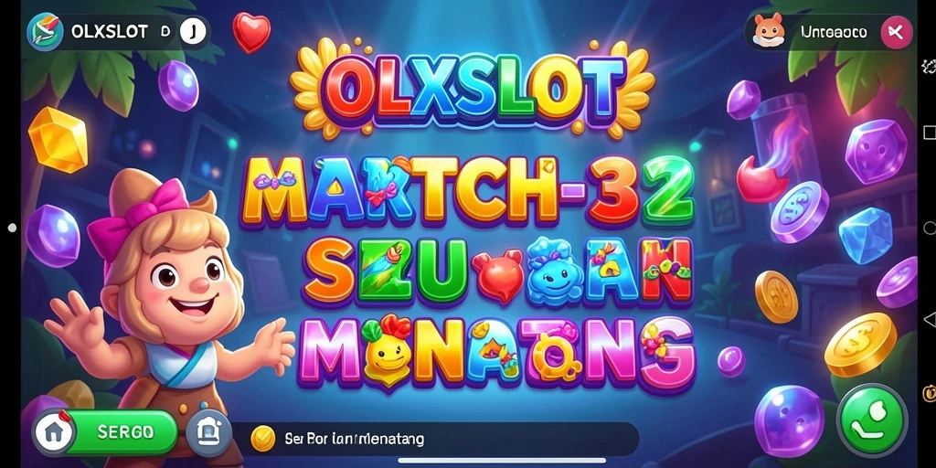 Tampilan menarik dari gameplay Match-3 yang penuh warna.
