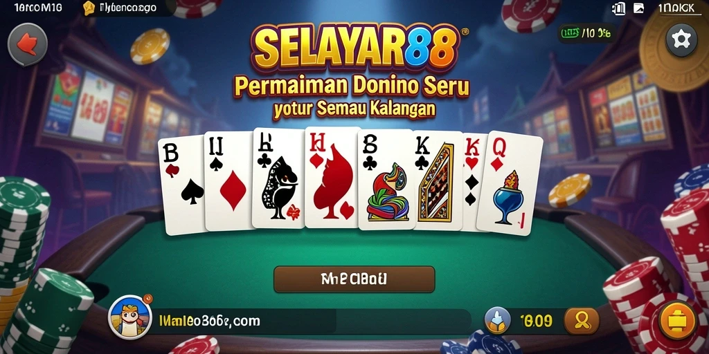 Tampilan gameplay Domino di SELAYAR88 yang menarik dan interaktif.
