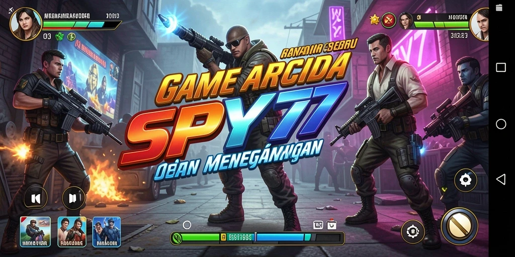 Screenshot SPY77 menampilkan aksi gameplay seru dalam misi rahasia.