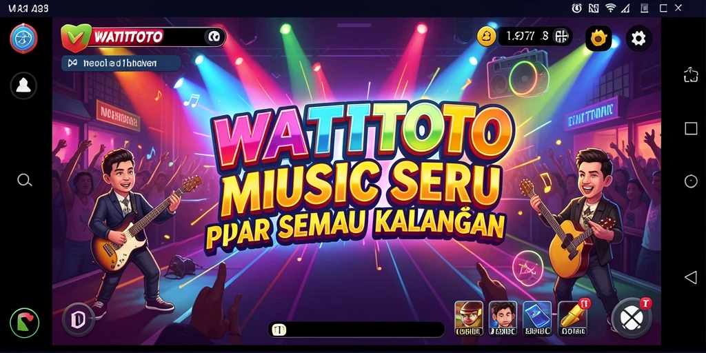 Gameplay menarik di WATITOTO dengan berbagai alat musik.